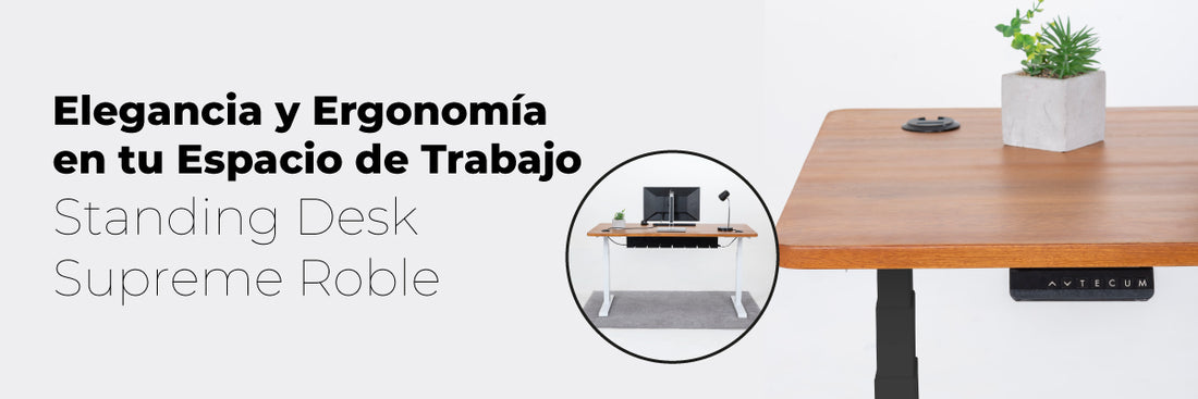 Elegancia y Ergonomía en tu Espacio de Trabajo: Standing Desk Supreme Roble